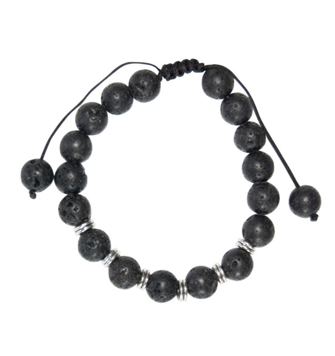 Black Lava Bead Bracelet