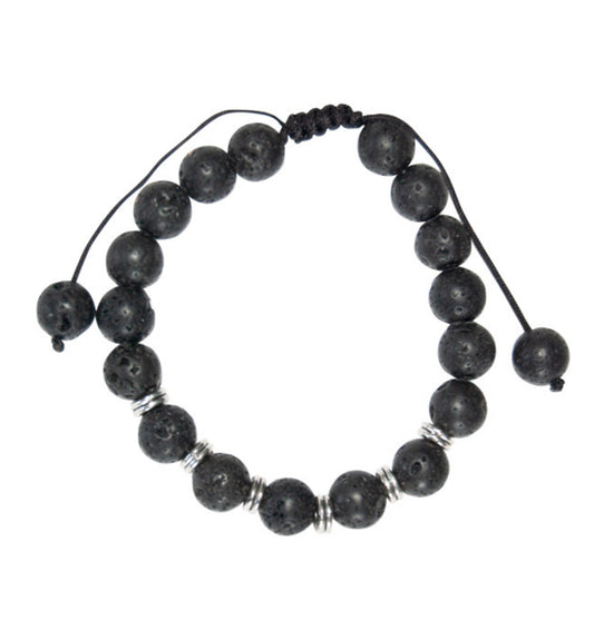 Black Lava Bead Bracelet