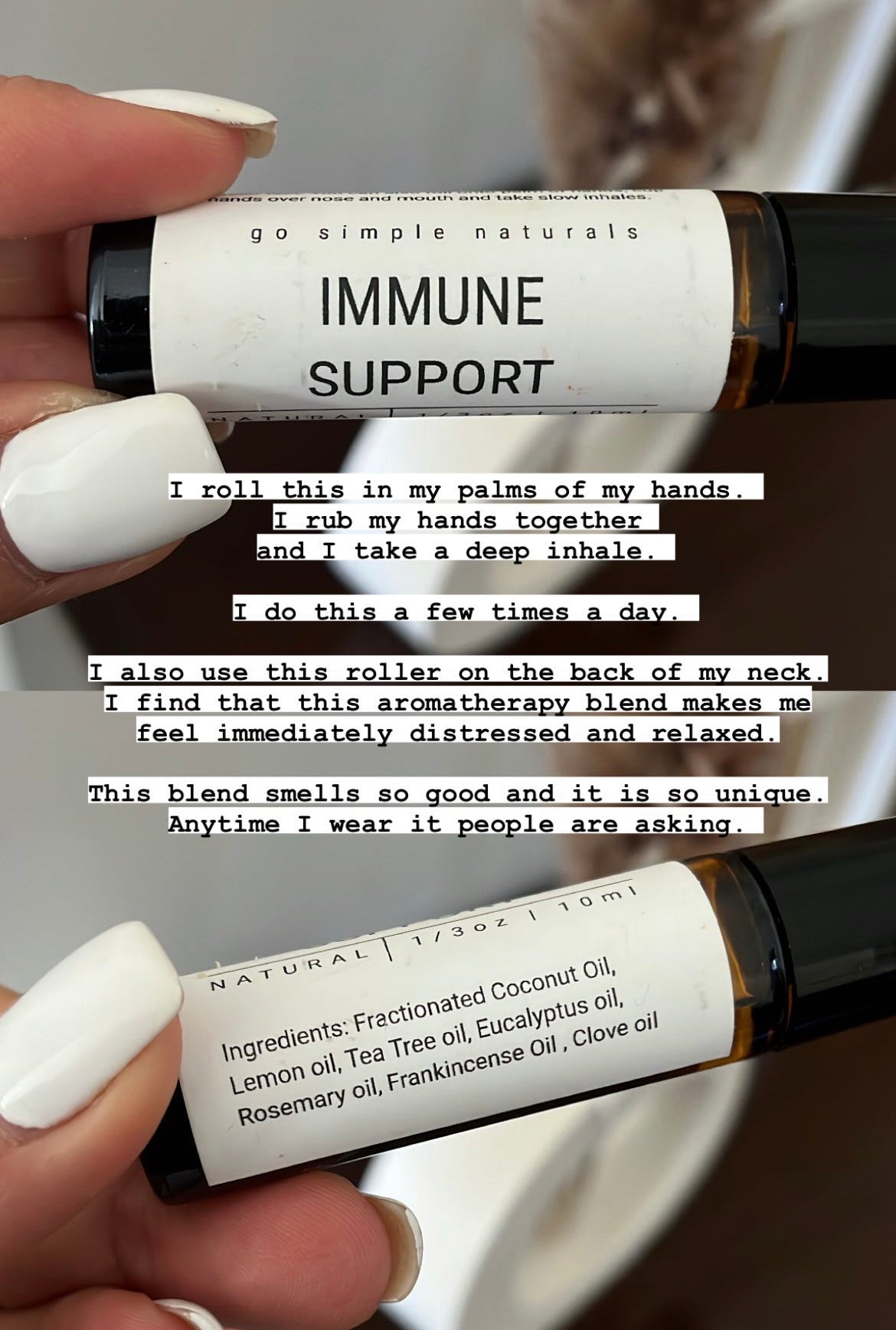 Go Simple Naturals - Aromatherapy Oil Rollers (Immune + Relief + Calm) 10ml