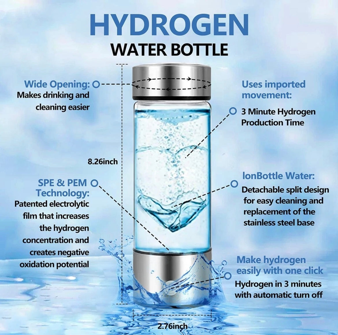 Hydrogen Water Bottle
