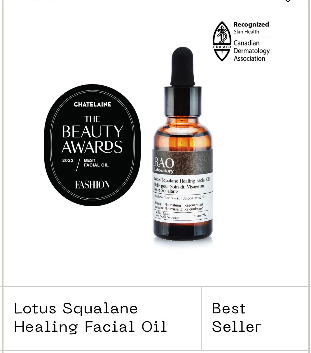 BAO Laboratory - Lotus Squalene Healing Facial Oil Serum