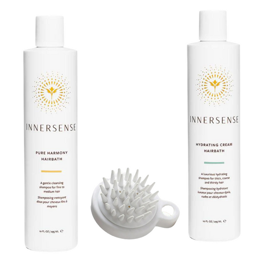 Innersense - Pure Harmony Hairbath Shampoo + Hydrating Cream Hairbath Conditioner + Scalp Massager