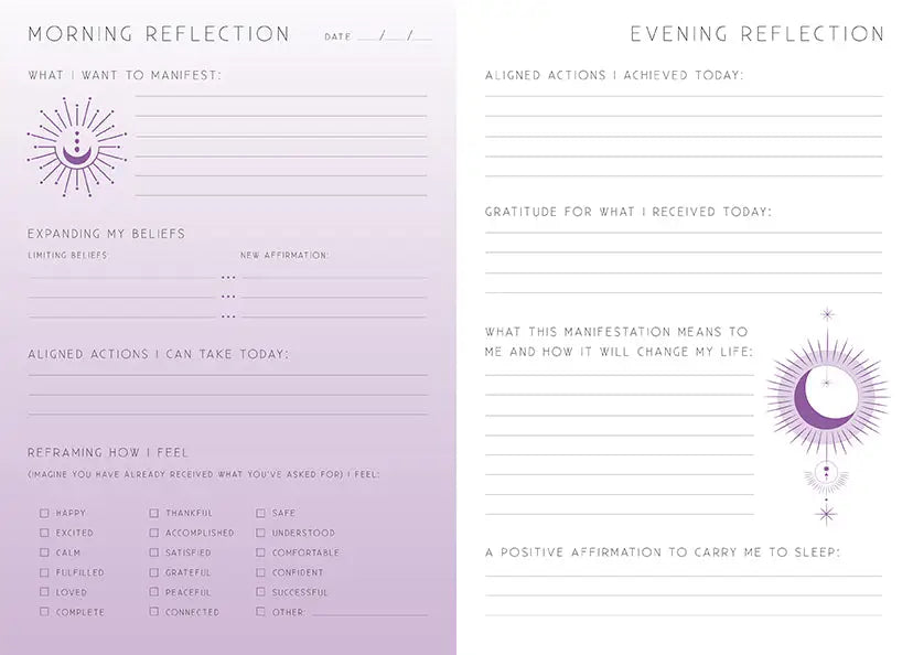 Manifesting Day And Night Reflection Journal