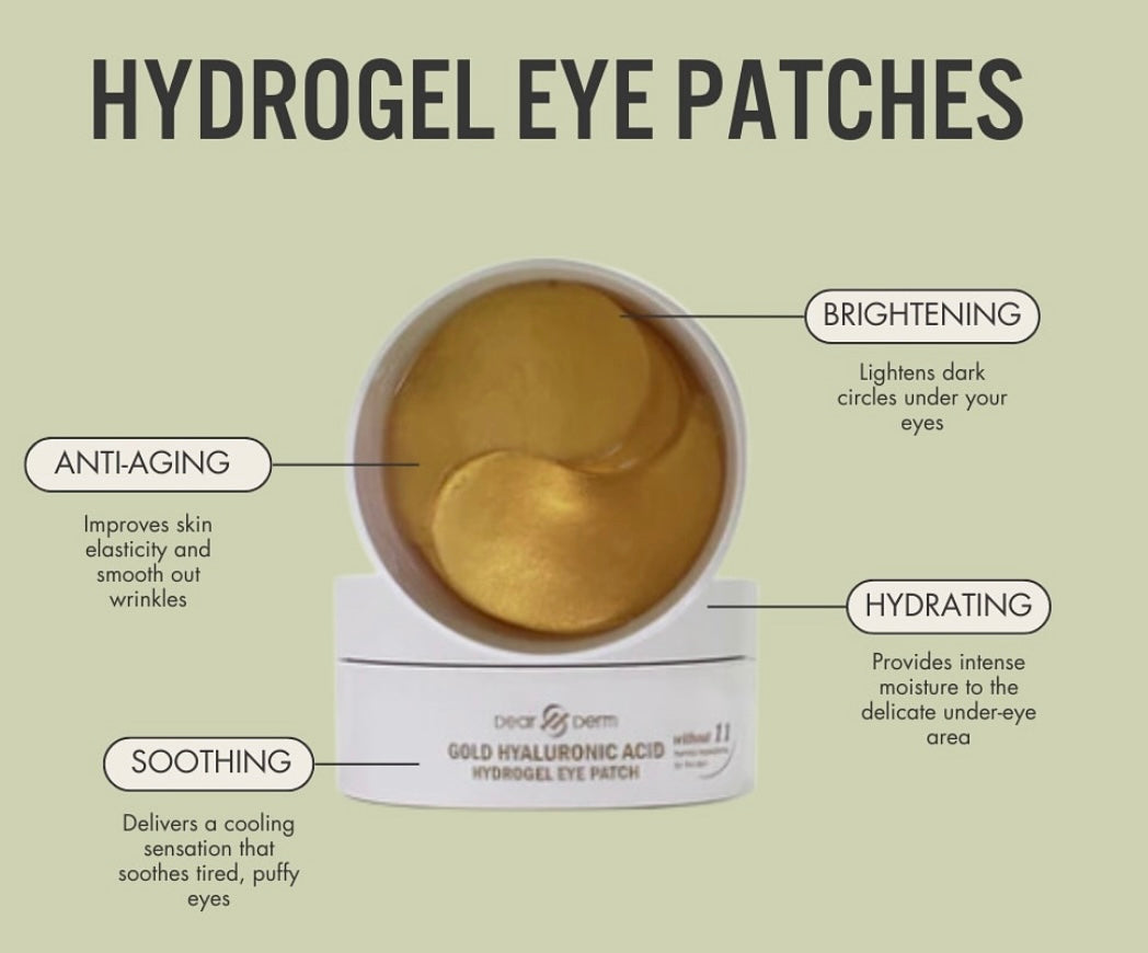 Dear Derm - 60 Gold Hyaluronic Acid Hydrogel Eye Patches