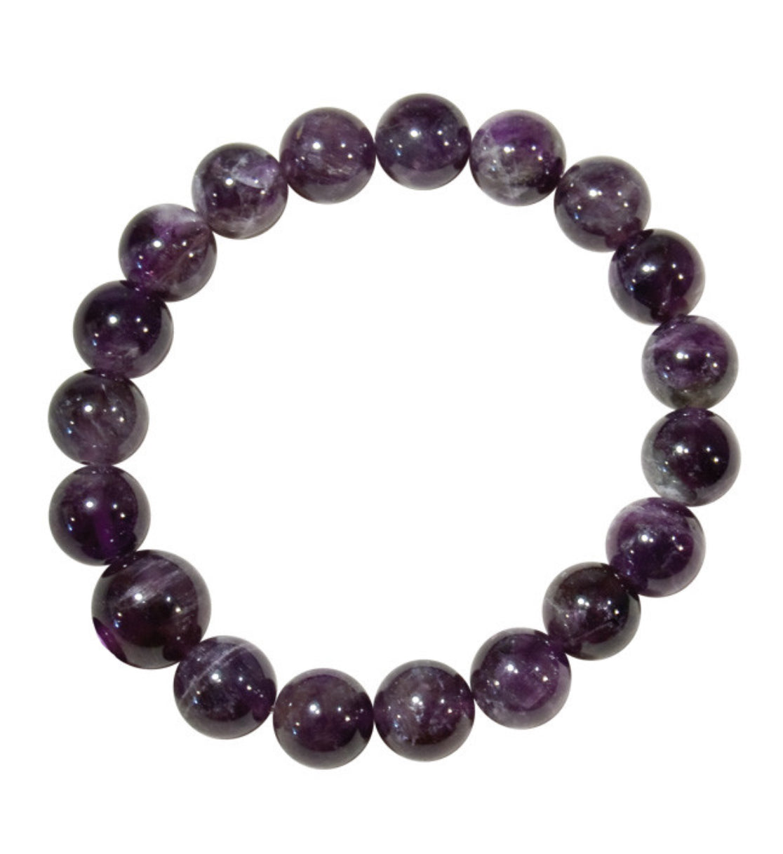 Amethyst Tumbled Bead Stretch Bracelet