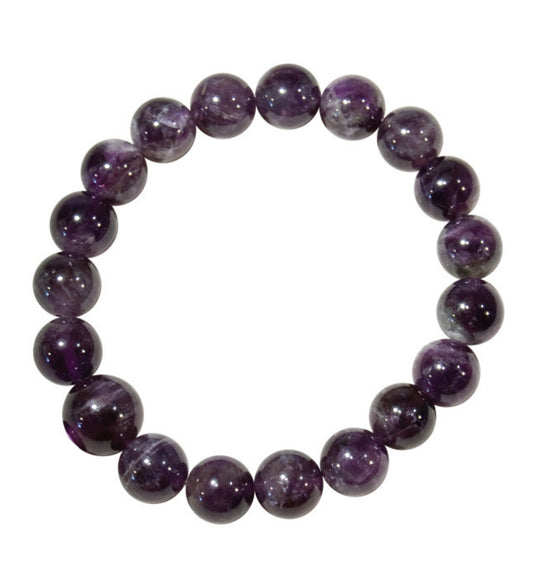 Amethyst Tumbled Bead Stretch Bracelet