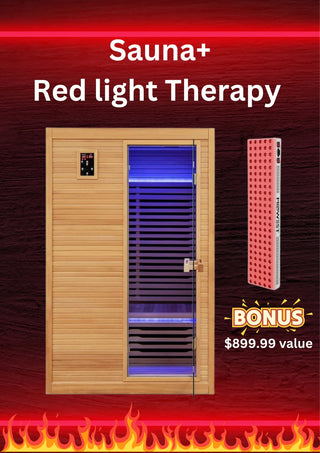 Costway-2-3 Person 3D Premium Infrared Sauna With PureTech Carbon Panel Low Chromotherapy + Bonus Free Red Light Therapy Panel- #1 Selling Sauna In North America