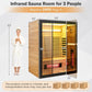 Costway – Signature Infrared Sauna – 3–4 Person Red Light & Salt Bar
