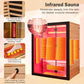 Costway – Signature Infrared Sauna – 3–4 Person Red Light & Salt Bar