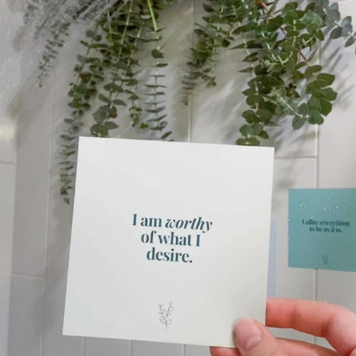 Shower and Mirror Affirmation Cards