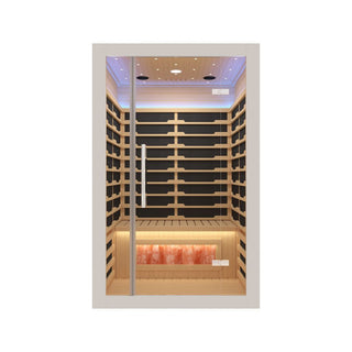 Icomfort 2 person Low EMF Infrared Sauna with Himalayan Salt Bar IC43-1860-White