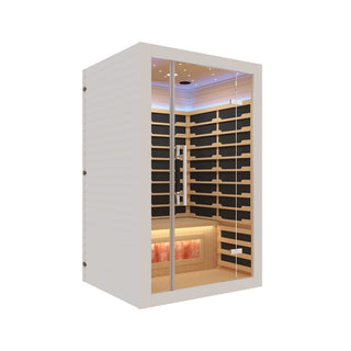 Icomfort 2 person Low EMF Infrared Sauna with Himalayan Salt Bar IC43-1860-White