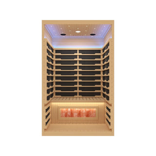 Icomfort 2 person Low EMF Infrared Sauna with Himalayan Salt Bar IC43-1860-White
