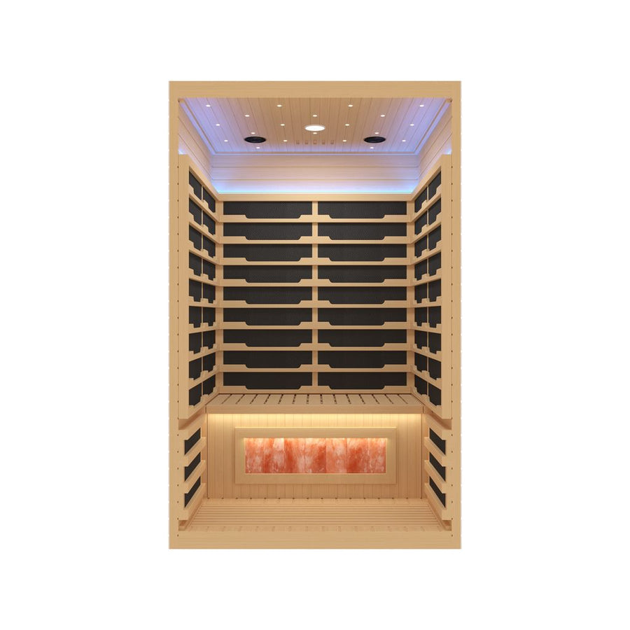Icomfort 2 person Low EMF Infrared Sauna with Himalayan Salt Bar IC43-1860-White