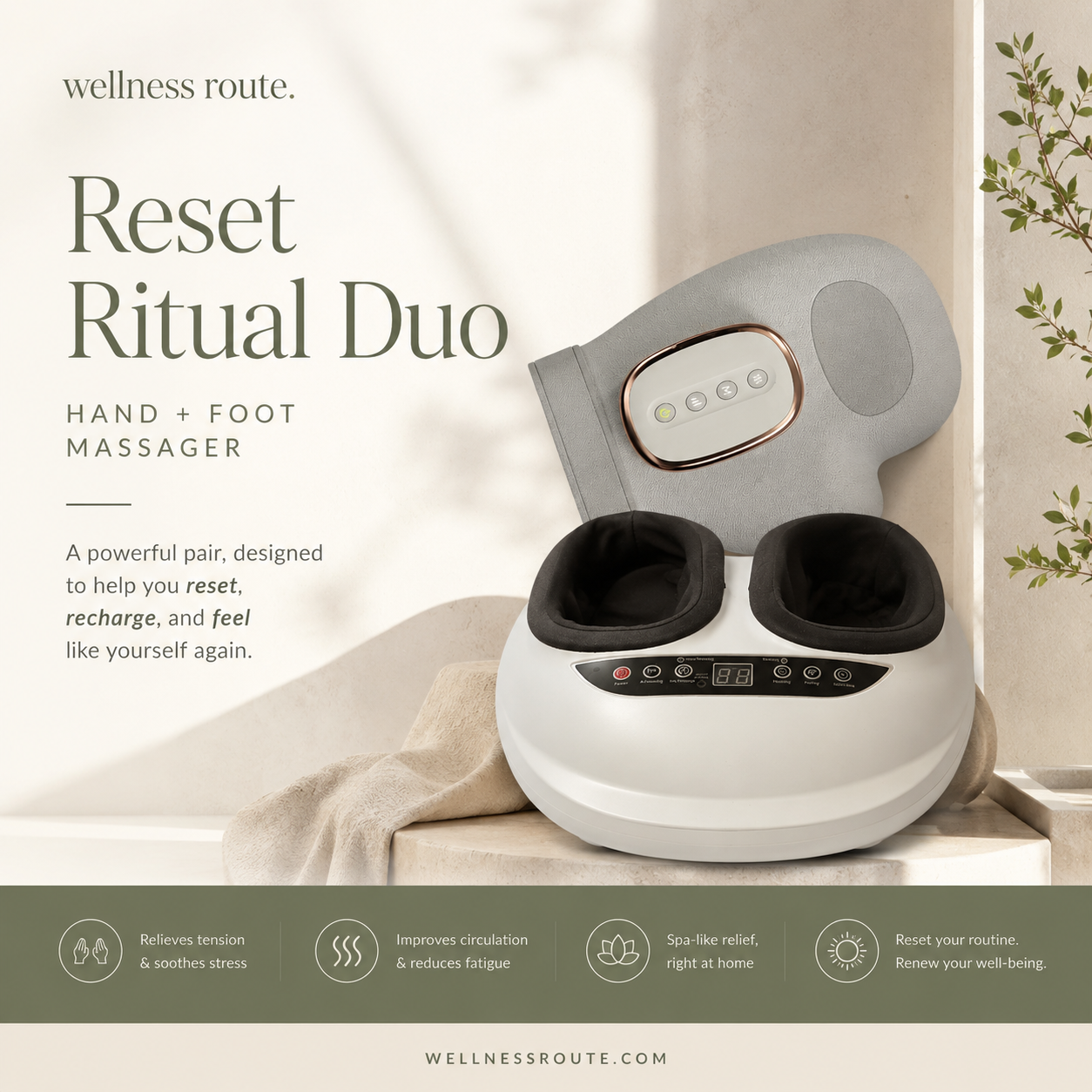 Reset Ritual Duo- Hand + Foot Massager