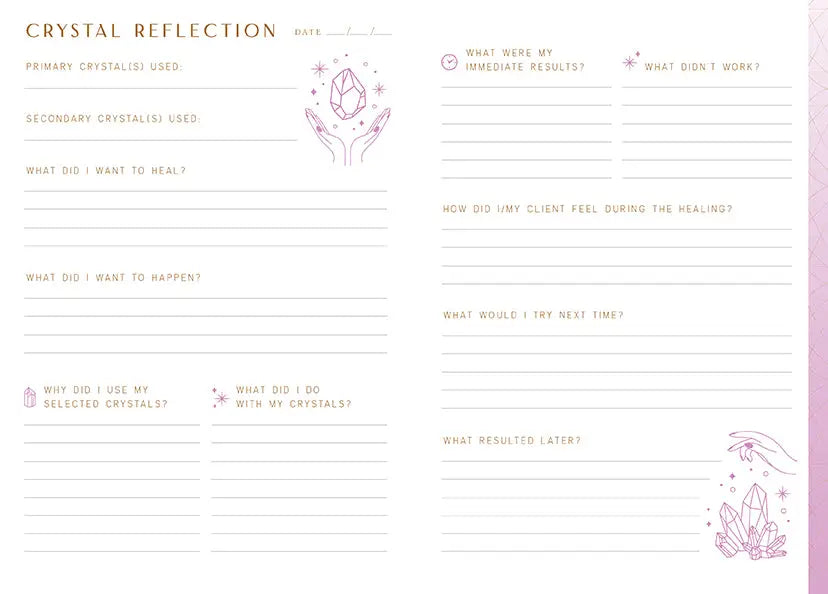 Crystal Healing Reflection Journal