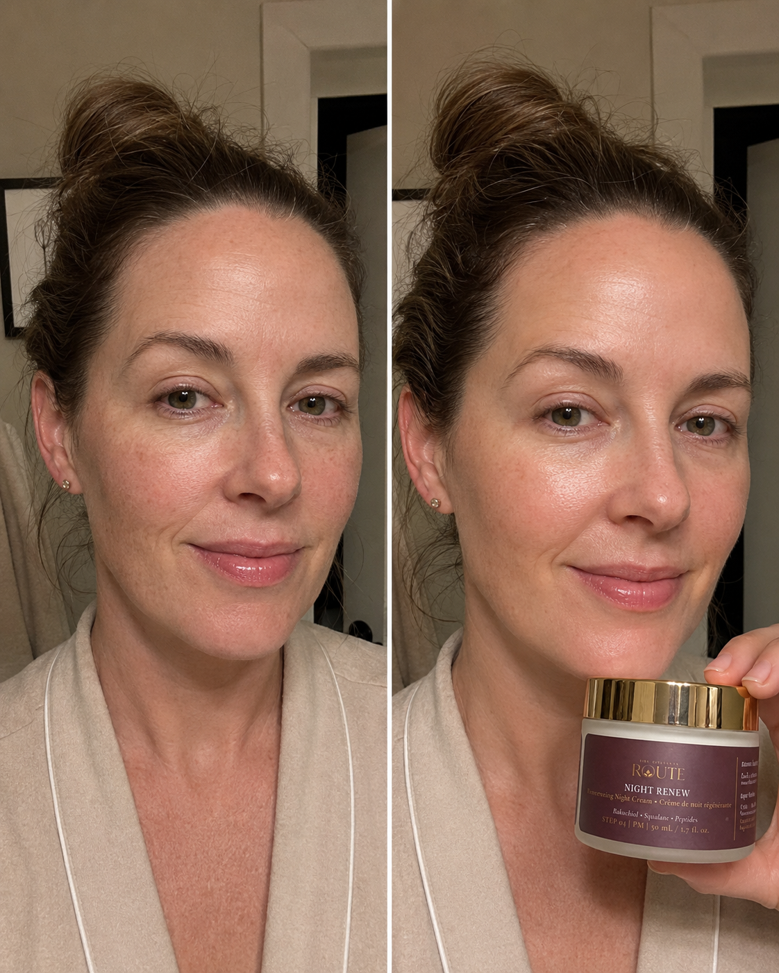 Customer before and after
